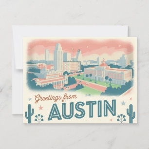  Austin Briefkaart   Groeten uit Austin