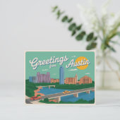 Austin Briefkaart | Groeten uit Austin (Staand voorkant)