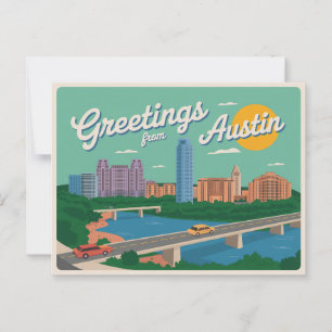  Austin Briefkaart   Groeten uit Austin