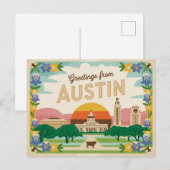 Austin Briefkaart | Groeten uit Austin (Voorkant / Achterkant)