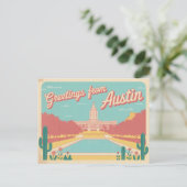  Austin Briefkaart | Groeten uit Austin (Staand voorkant)