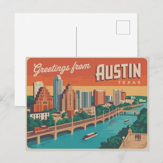  Austin Briefkaart | Groeten uit Austin (Voorkant / Achterkant)