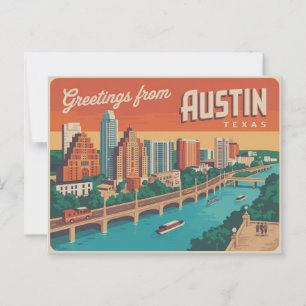  Austin Briefkaart   Groeten uit Austin