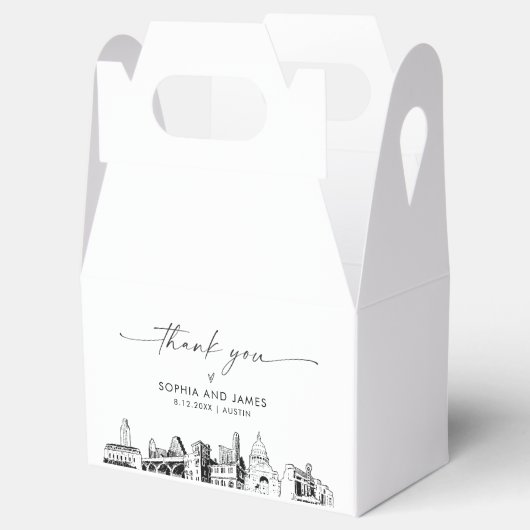 Austin Bruiloft gepersonaliseerde gunst box Bedankdoosjes (Geopend)