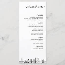 Austin Bruiloft Receptie Diner Menu