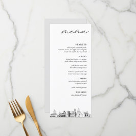 Austin Bruiloft Receptie Diner Menu