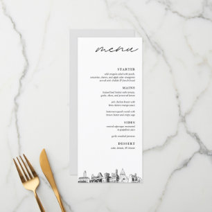 Austin Bruiloft Receptie Diner Menu