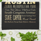 Austin City of Texas State Typography Art Theedoek (Gevouwen)