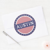 Austin City Pride Emblem – American Identity Ronde Sticker (Envelop)