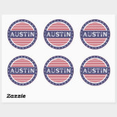 Austin City Pride Emblem – American Identity Ronde Sticker (Vel)