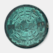 Austin City Texas Manhole-Hoesje Magneet (Voorkant)