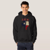 Austin City Texas Texan Flag Map Hoodie (Voorkant volledig)