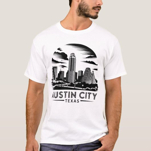 Austin City Texas, Verenigde Staten T-shirt (Voorkant)