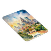Austin City Waterverf schilderij Magneet (Rechterzijde)