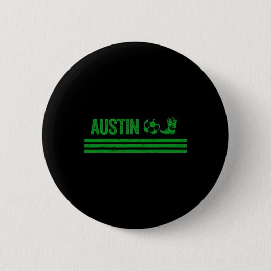 Austin Cowboy Boot Voetbal Club Ronde Button 5,7 Cm (Voorkant)
