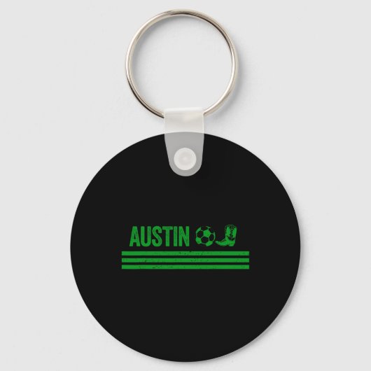 Austin Cowboy Boot Voetbal Club  Sleutelhanger (Voorkant)