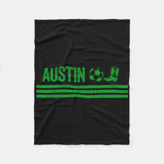 Austin Cowboy Boot Voetbalclub Fleece Deken (Voorkant)