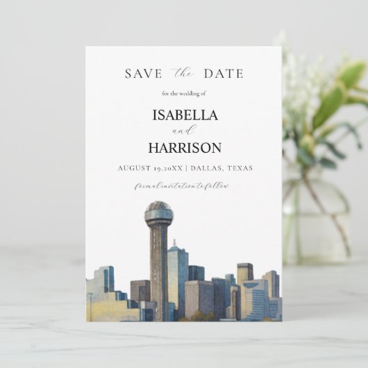 AUSTIN Dallas Sjabloon voor aankondiging (Staand voorkant)