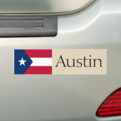 Austin, door Texas voorgestelde sticker met vlagge (Op auto)