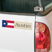 Austin, door Texas voorgestelde sticker met vlagge (Op Truck)