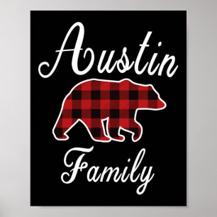 Austin Family Beer Red Plaid Christmas Pajama Mann Poster