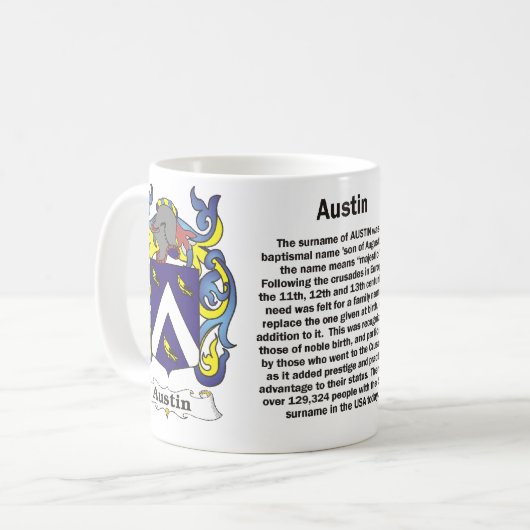 Austin Family Coat of Arms Mok (Voorkant links)