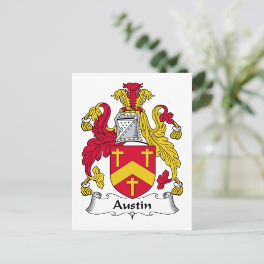 Austin Family Crest Briefkaart (Staand voorkant)