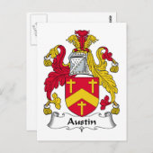 Austin Family Crest Briefkaart (Voorkant / Achterkant)