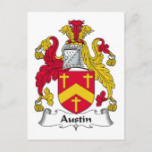 Austin Family Crest Briefkaart (Voorkant)