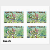 Austin Fun Map Rechthoekige Sticker (Vel)