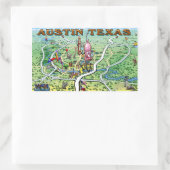 Austin Fun Map Rechthoekige Sticker (Tas)