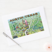 Austin Fun Map Rechthoekige Sticker (Envelop)