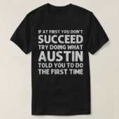 AUSTIN Gift Name Personalized Birthday Funny Chris T-shirt (Design voorkant)