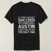 AUSTIN Gift Name Personalized Birthday Funny Chris T-shirt (Design voorkant)