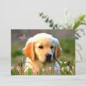 Austin Golden Labrador Puppy Kaart (Staand voorkant)