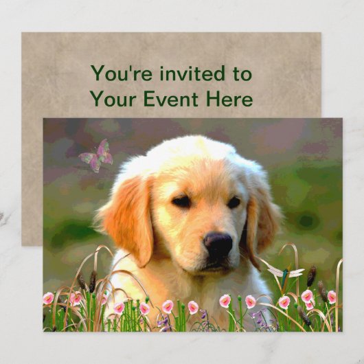 Austin Golden Labrador Puppy Kaart (Voorkant / Achterkant)