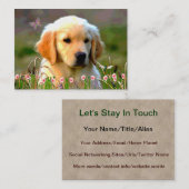 Austin Golden Labrador Puppy Visitekaartje (Voorkant / Achterkant)