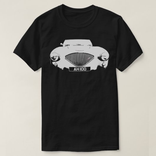 Austin Healey 100 1950s klassiek Britse sport whi T-shirt (Design voorkant)