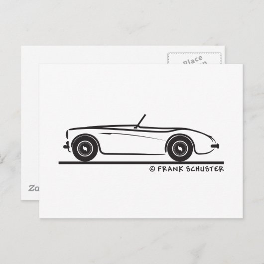 Austin Healey 100 Briefkaart (Voorkant / Achterkant)