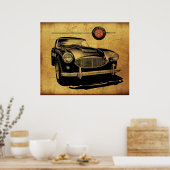 Austin Healey 3000 Black Poster (Keuken)