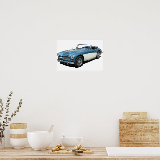 Austin Healey 3000 klassieke auto Poster (Keuken)