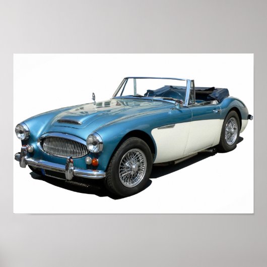 Austin Healey 3000 klassieke auto Poster (Voorkant)
