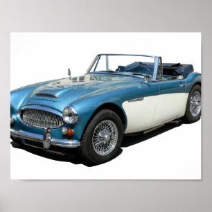 Austin Healey 3000 klassieke auto Poster