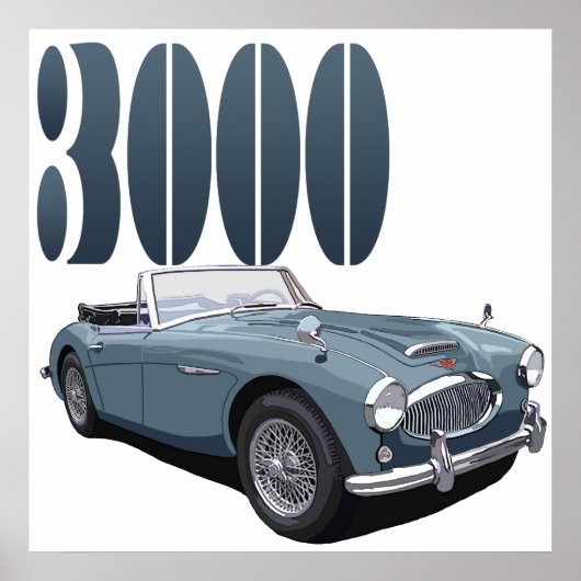 Austin Healey 3000 Poster (Voorkant)
