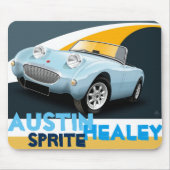 Austin Healey "Frog Eye" Sprite Mouse Mat Muismat (Voorkant)