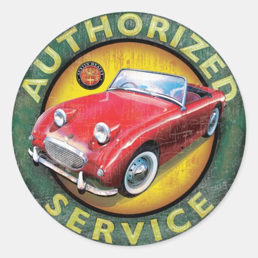 Austin Healey Frog oogpruim Ronde Sticker (Voorkant)