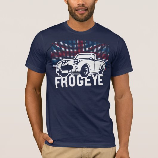 Austin-Healey Frogeye Sprite mk1 Union Jack T-shirt (Voorkant)