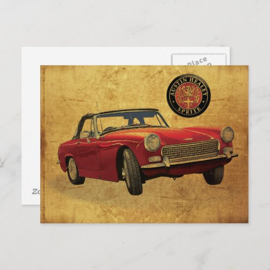 Austin Healey sprite Briefkaart (Voorkant / Achterkant)