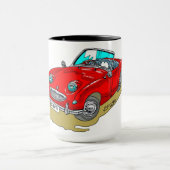 Austin-Healey Sprite "Frogeye" cartoon Mok (Midden)