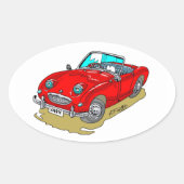 Austin-Healey Sprite Ovale Sticker (Voorkant)
